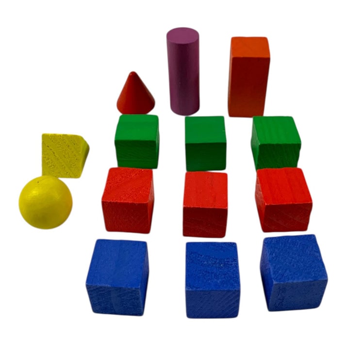 Mini Colour Wooden Blocks MIX