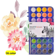 Solid Watercolor 36 Cakes