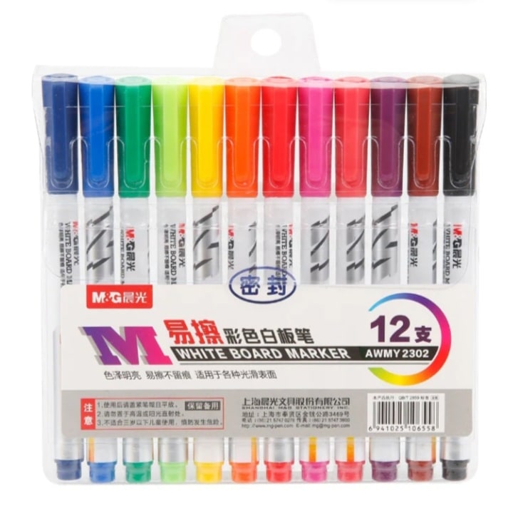 M&G Whiteboard Set x12 pcs 2302