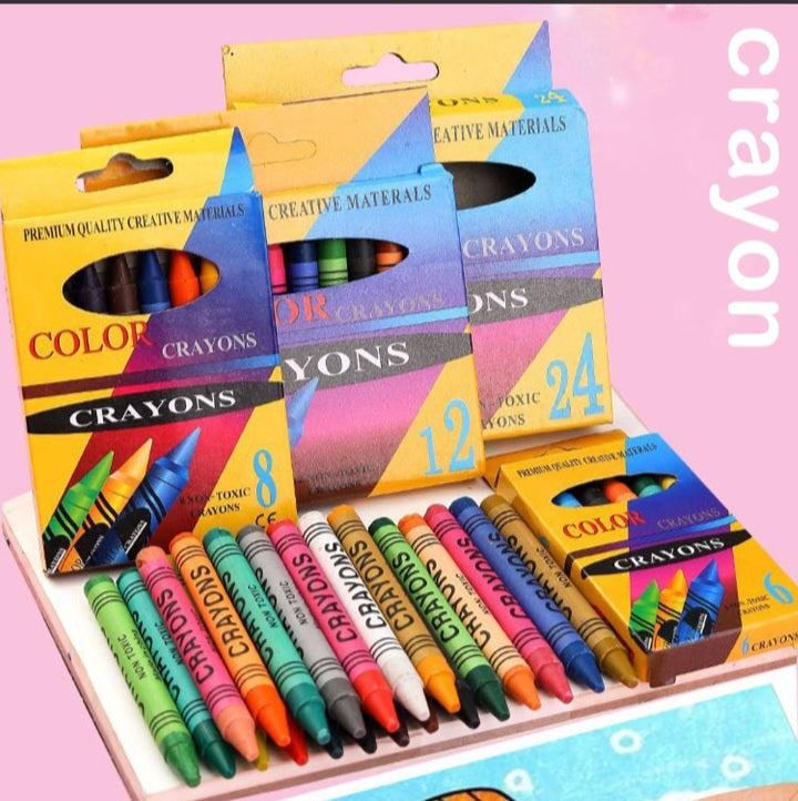 12 Color Crayons S-2688A