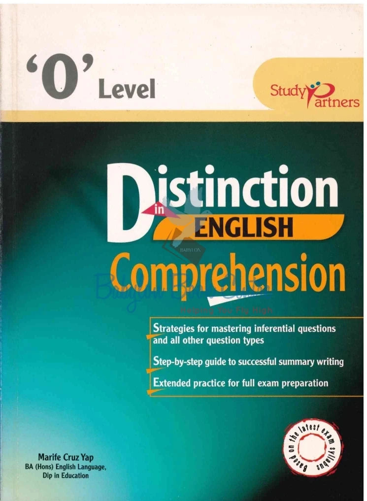 Distinction In English Comprehension O-Level - Marife Cruz Yap