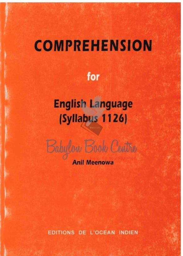 Comprehension For English O-Level - Anil Meenowa
