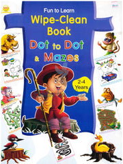 Dot To Dot & Maze - Wipe-Clean Book - Fun To Learn