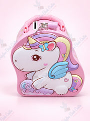 Unicorn Piggy Bank No.S-293 - Key Lock - Xiaolingjing
