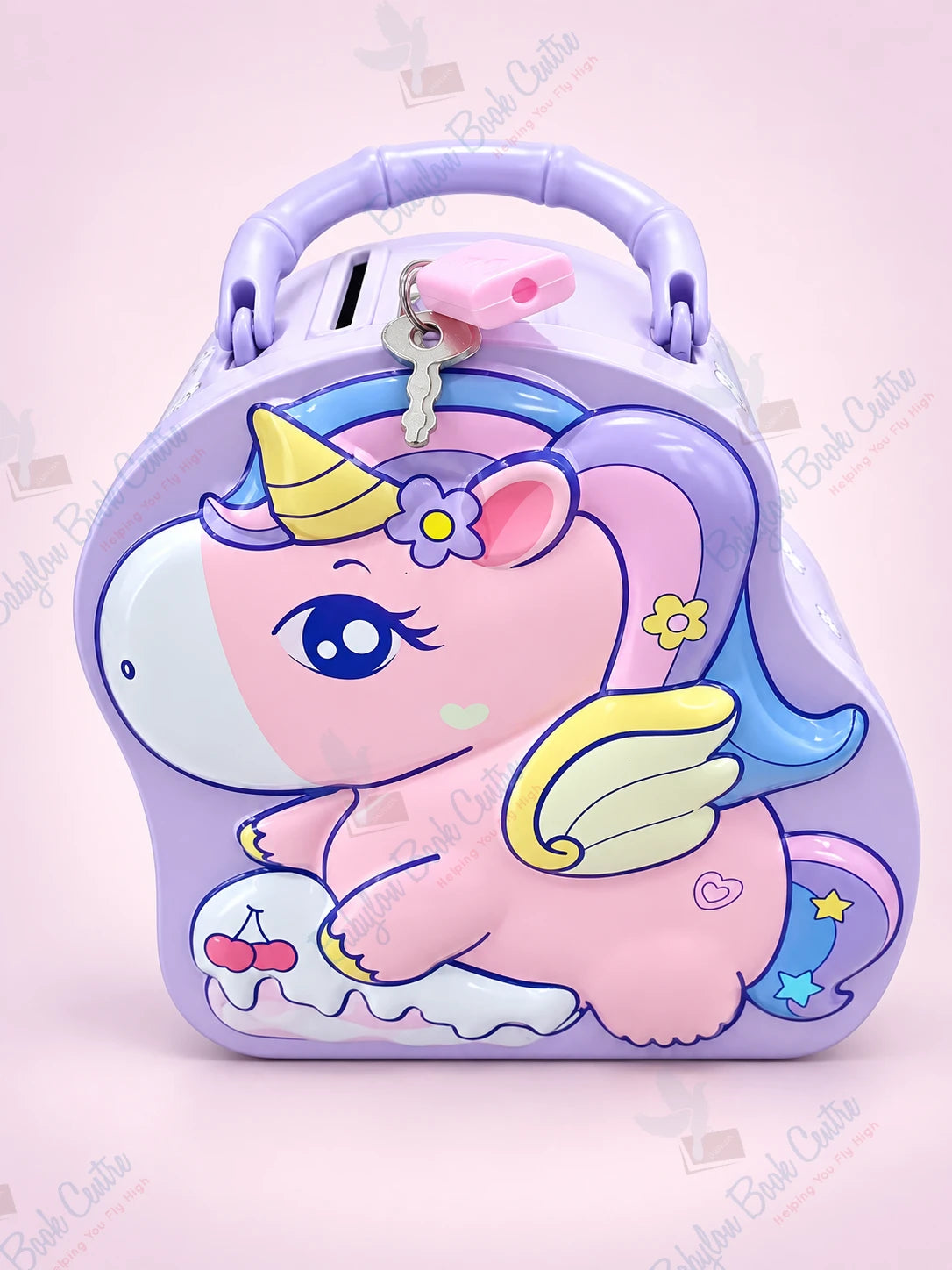 Unicorn Piggy Bank No.S-293 - Key Lock - Xiaolingjing