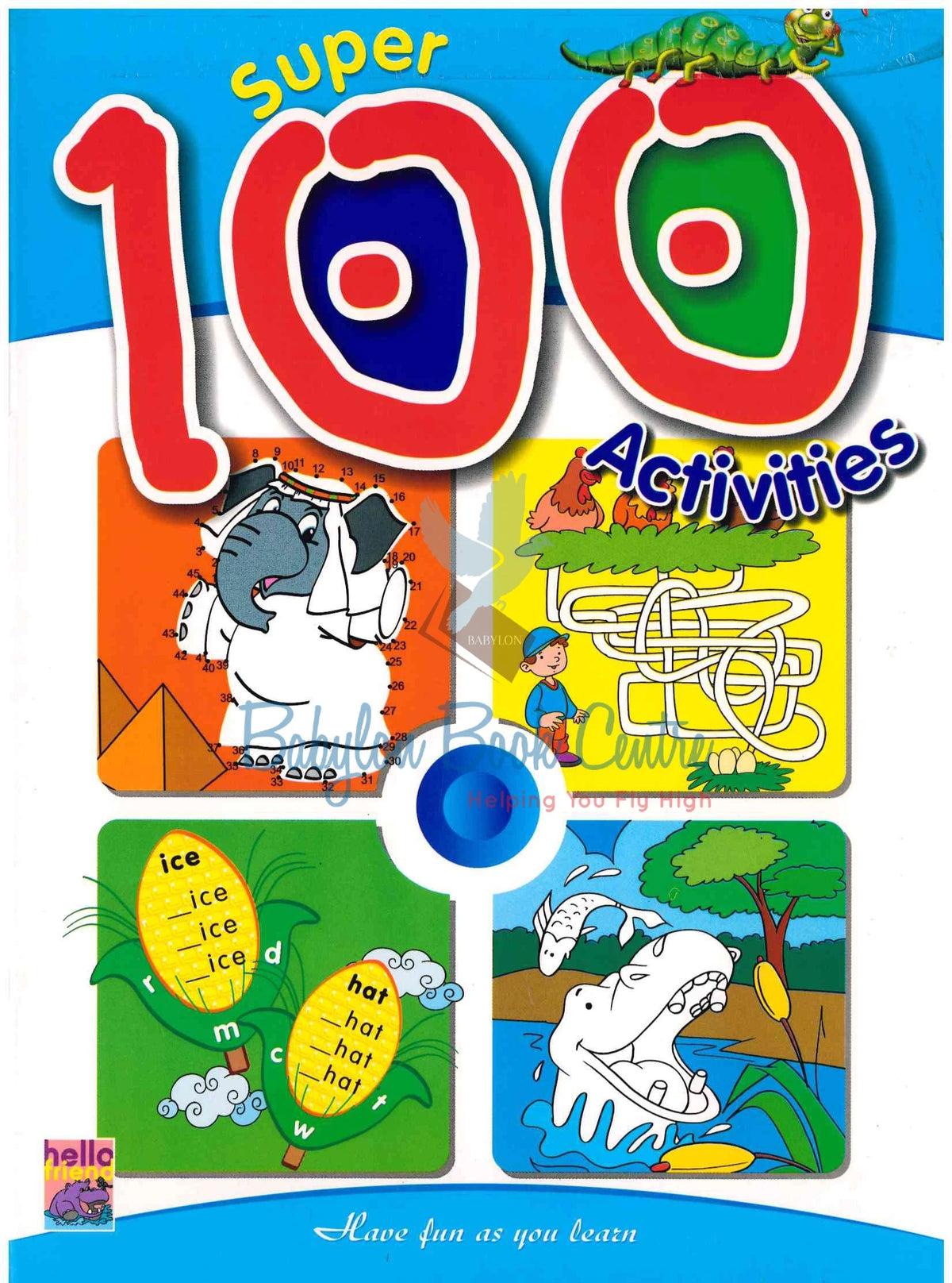 Super 100 Activities Pale-Blue - Have Fun As You Learn - Hello Friend