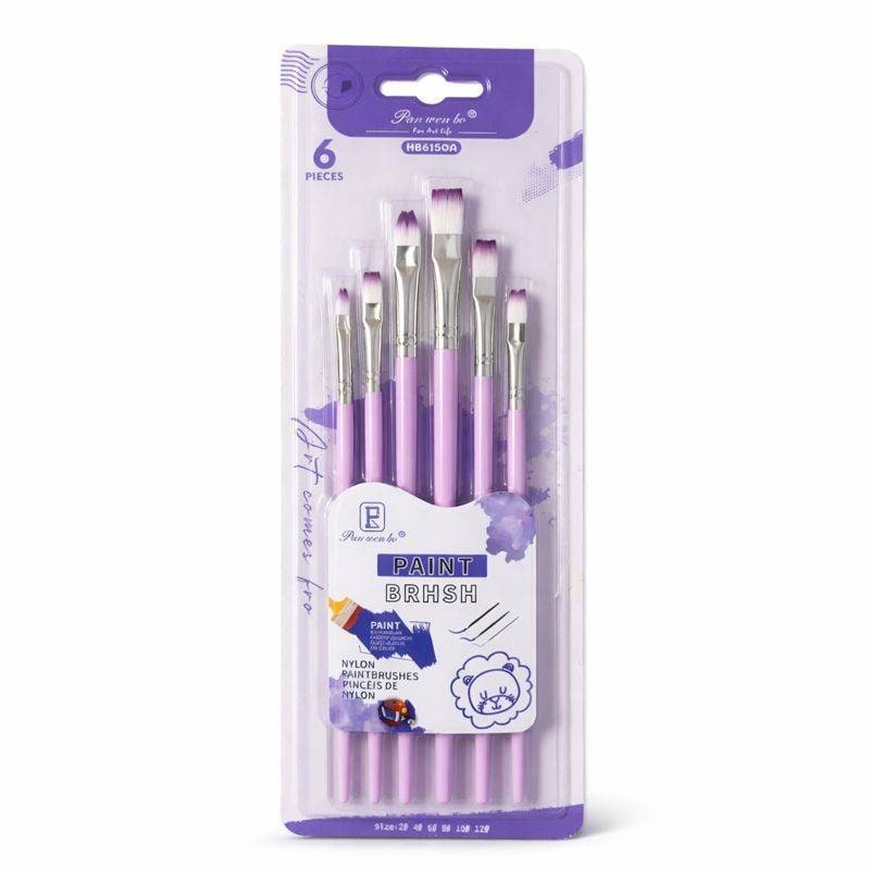 Purple Paint Brush 6pcs HB6150A