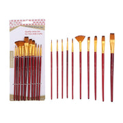 10pcs Artist Brush Set DARK RED