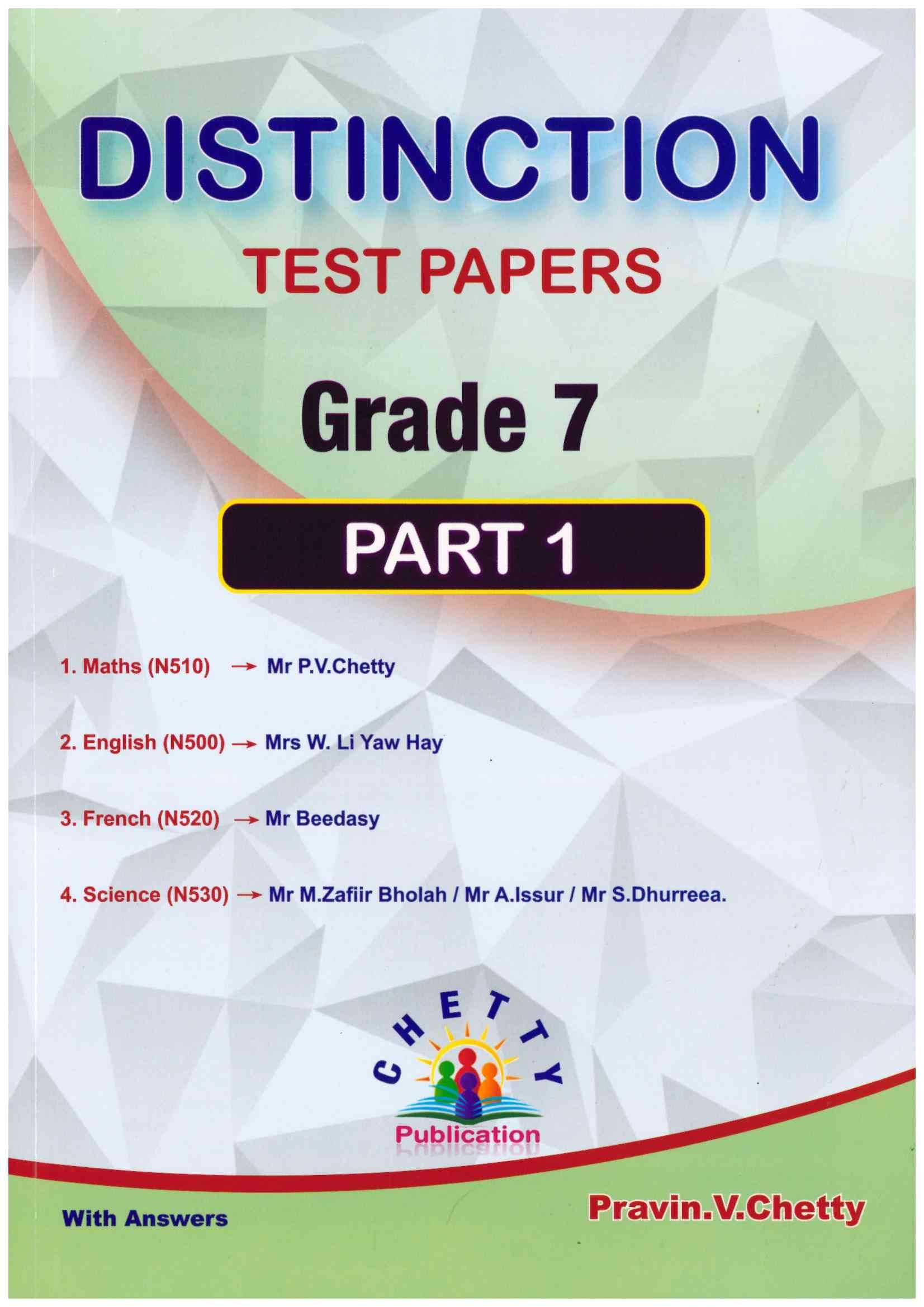 Distinction G7 Part 1