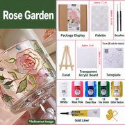 Arty's Glass Paint Kit -Rose