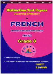 Distinction Test Papers French  Grade 8 - P.V. Chetty