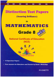 Distinction Test Papers  Mathematics Grade 8 - P.V. Chetty