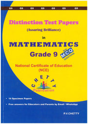 Distinction Test Papers Mathematics Grade 9 - P.V. Chetty