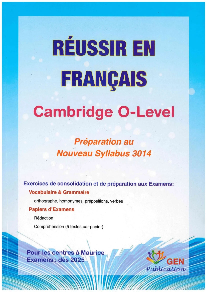 Reussir En Francais Cambridge O-Level  3014 - P.V. Chetty