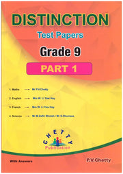 Distinction Test Papers Part 1 Grade 9 - P.V. Chetty