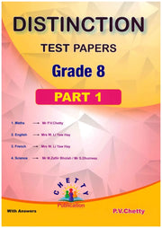 Distinction Test Papers Part 1 Grade 8 - P.V. Chetty