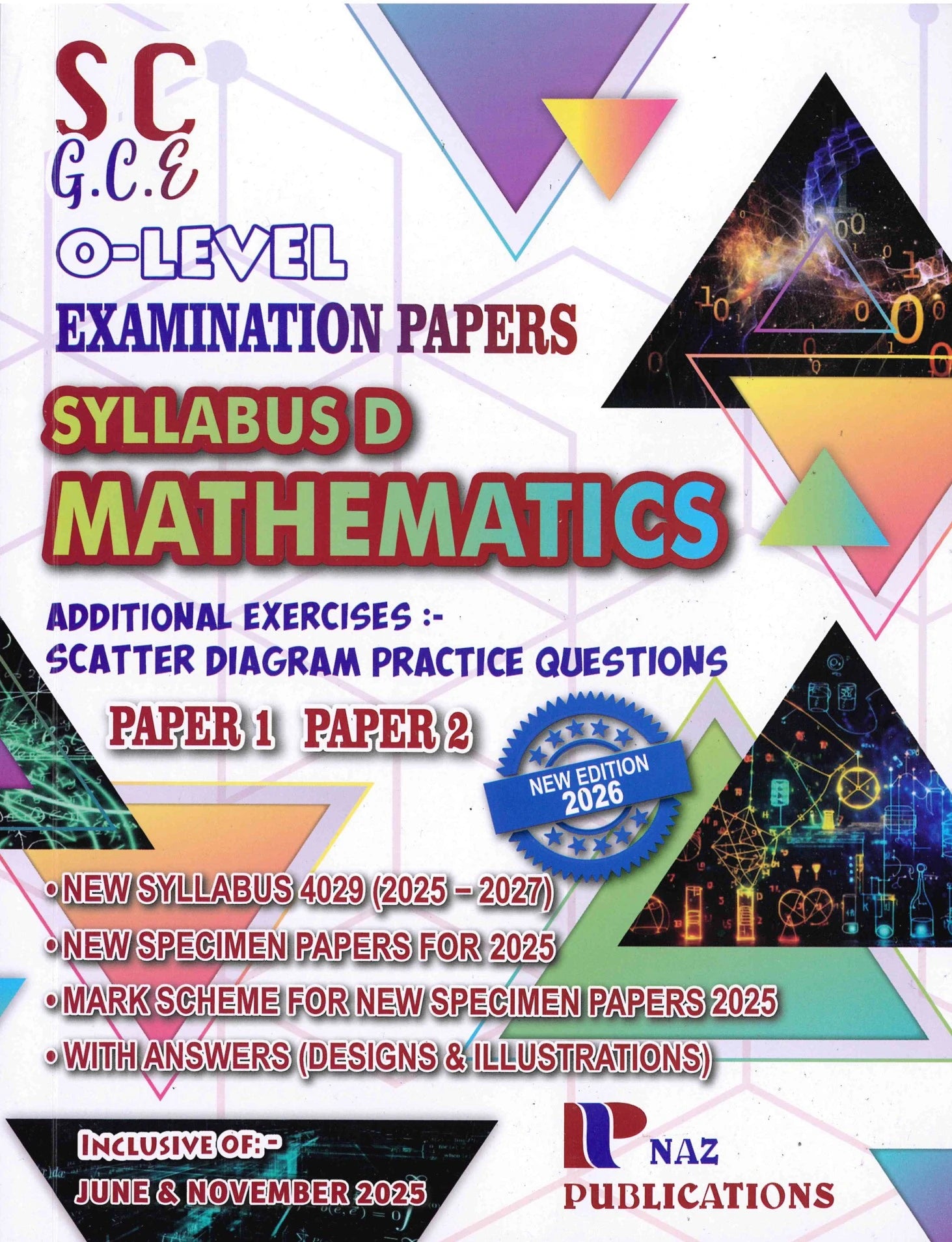 Mathematics Syllabus D SC/GCE O-LEVEL 4029  Paper 1/2 - NAZ Publications
