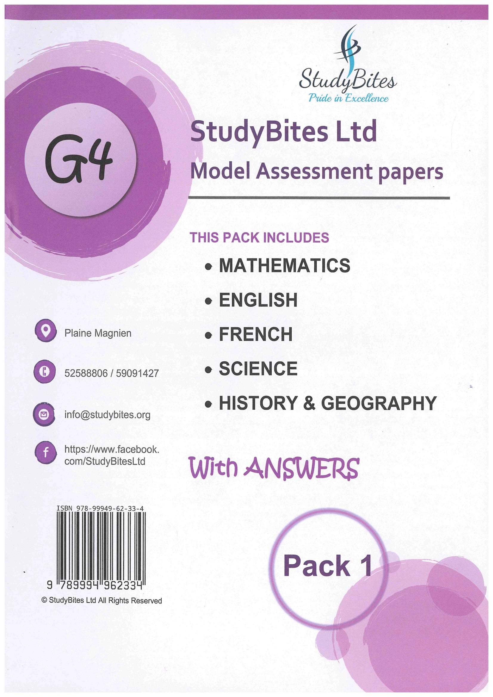 Model Assessment Paper  MEF / SHG Pack 1 Grade 4 - StudyBites