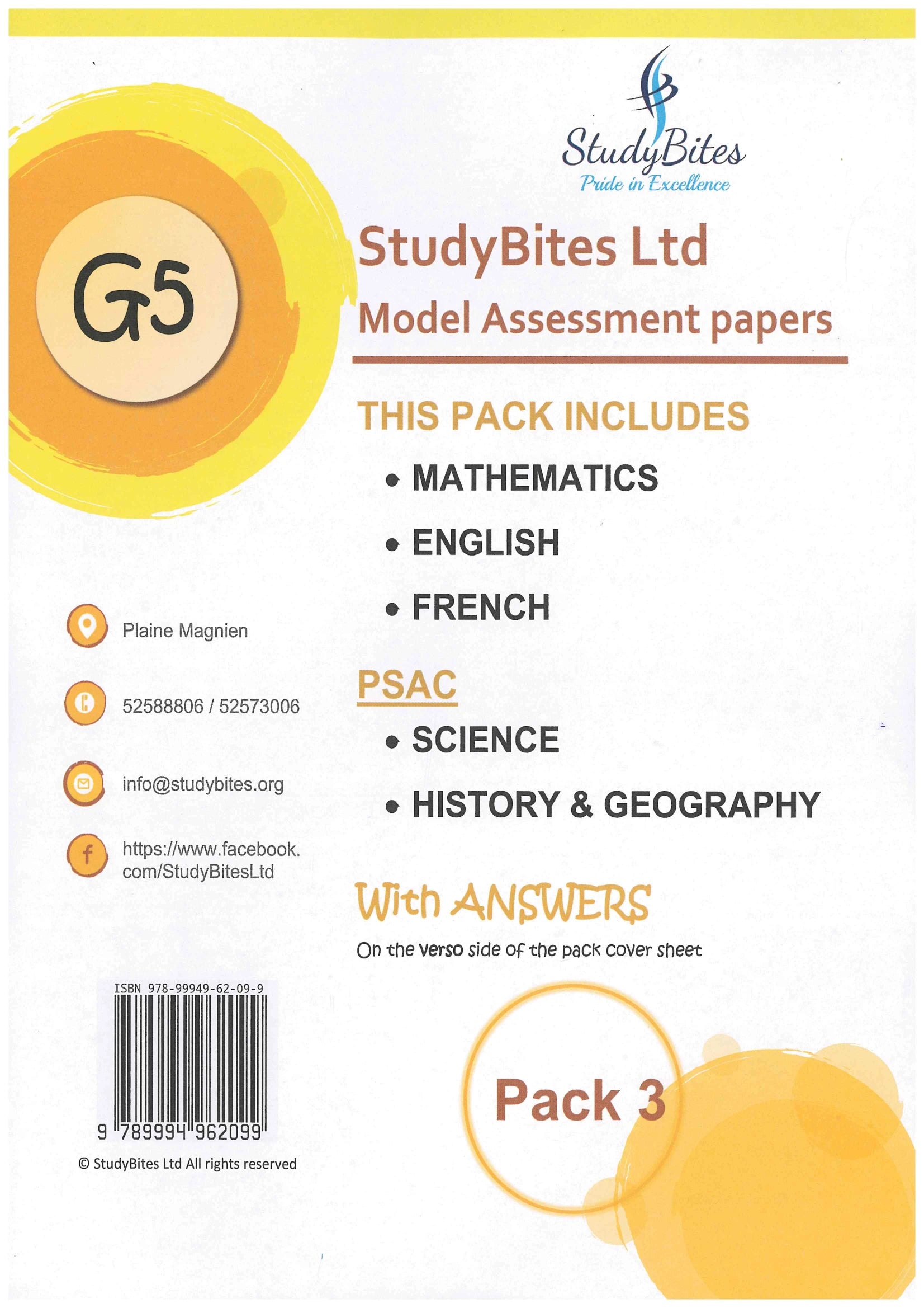 Model Assessment Paper MEF / SHG Pack 3 Grade 5 - StudyBites