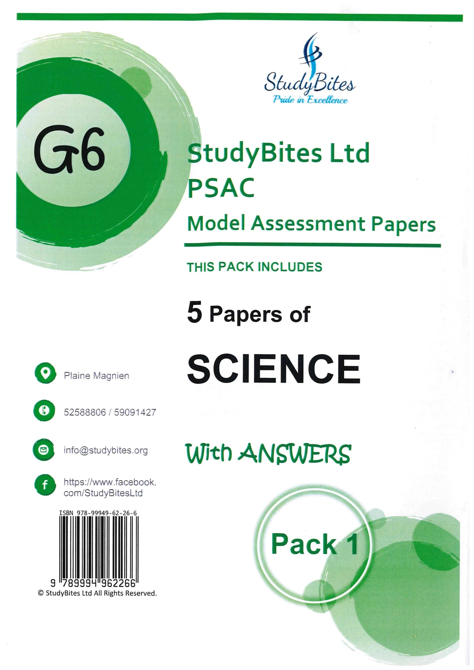 Model Assessment Paper Science Pack 1 Grade 6 - StudyBites
