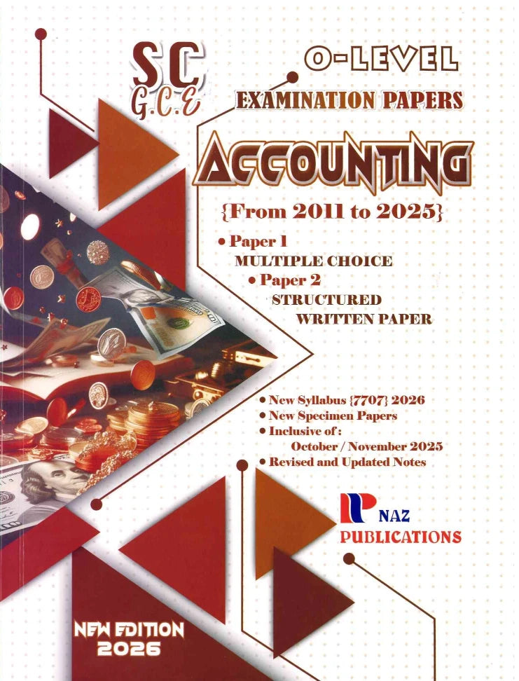 Accounting SC/GCE O-Level  P1&P2 Edition 2026 - NAZ Publications