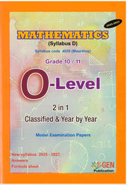 Mathematics Grade 10/11  O-Level 2in1 - Gen Publication