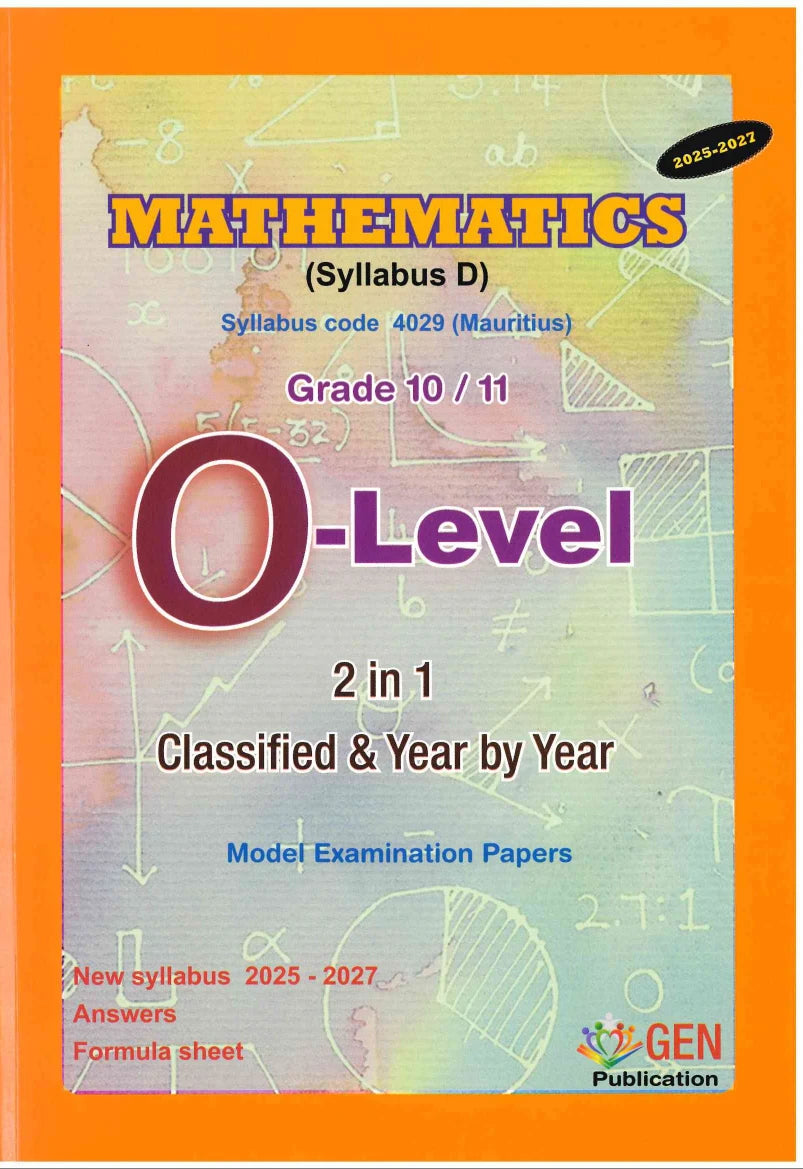 Mathematics Grade 10/11  O-Level 2in1 - Gen Publication